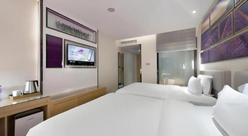 Bed in Lavande Hotel Guangzhou Shangxiajiu Pedestrian Street Hualin Temple Metro Station