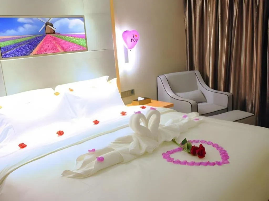 Bed in Lavande Hotel Guangzhou Shangxiajiu Pedestrian Street Hualin Temple Metro Station