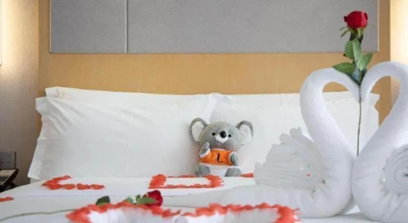 Bed in Lavande Hotel Guangzhou Shangxiajiu Pedestrian Street Hualin Temple Metro Station