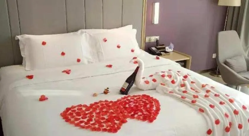 Bed in Lavande Hotel Beijing Olympic Village bird nest