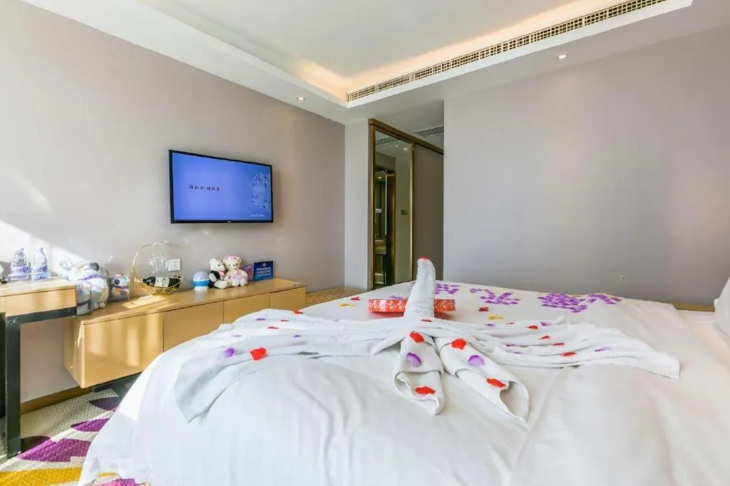 Bed in Lavande Hotel Beijing Olympic Village bird nest