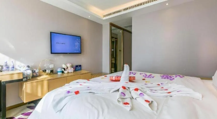 Bed in Lavande Hotel Beijing Olympic Village bird nest