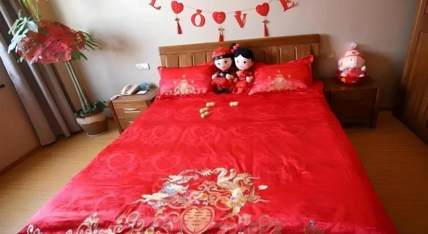 Bed in GreenTree Inn Xuancheng Jingxian Wannan First Street Express Hotel