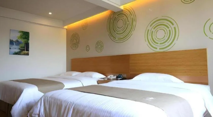 Bed in GreenTree Inn Xuancheng Jingxian Wannan First Street Express Hotel