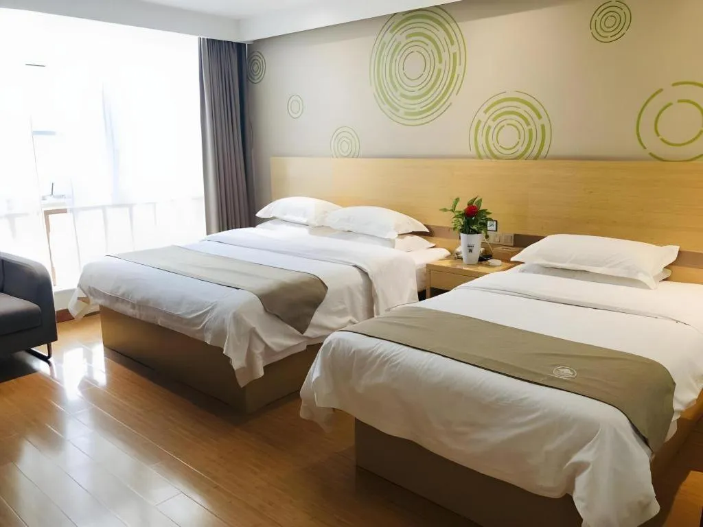 Bed in GreenTree Inn Heze Danxian Shangmaocheng Business Branch