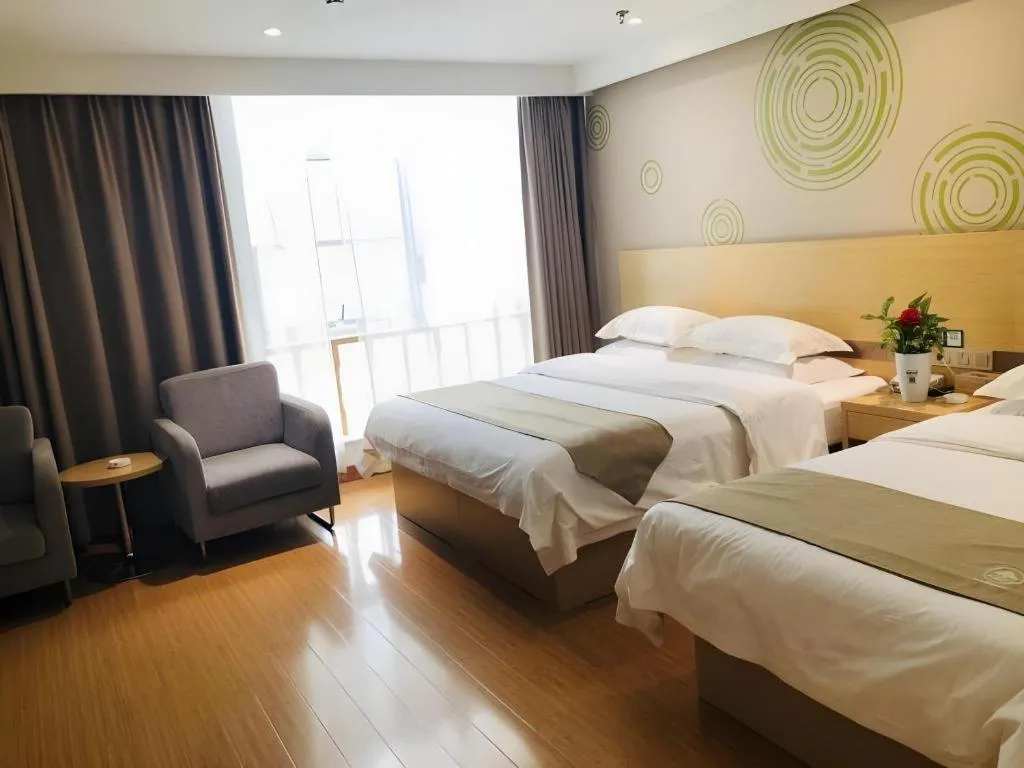 Bed in GreenTree Inn Heze Danxian Shangmaocheng Business Branch