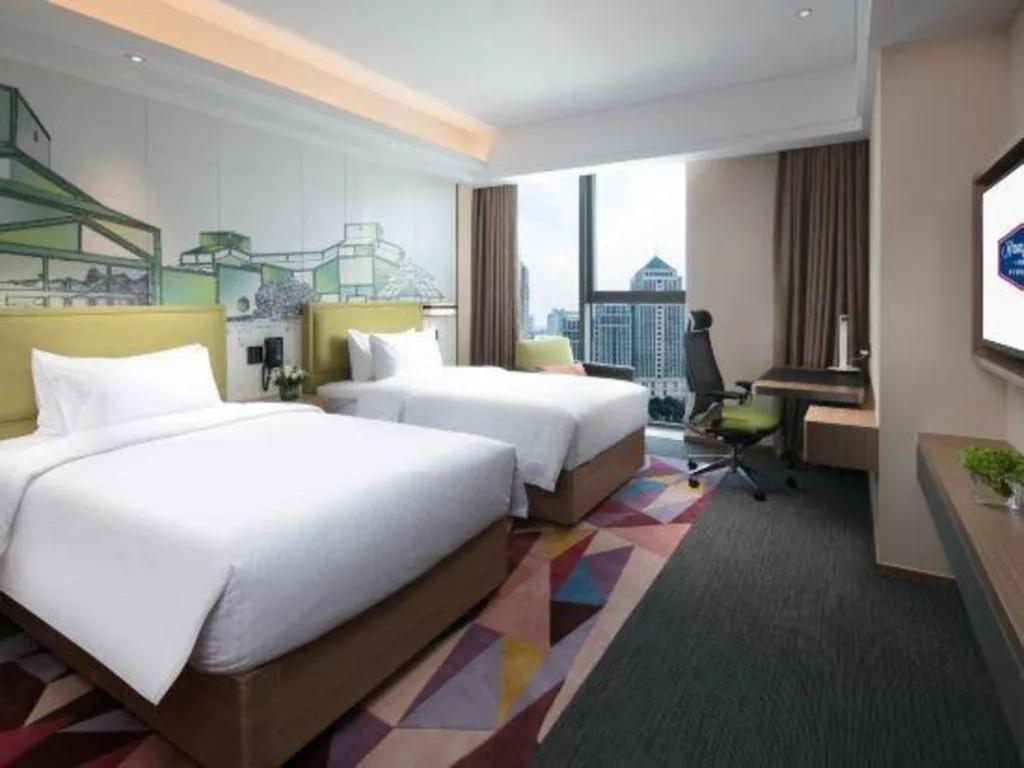 Bed in Hampton by Hilton Suzhou XiangCheng