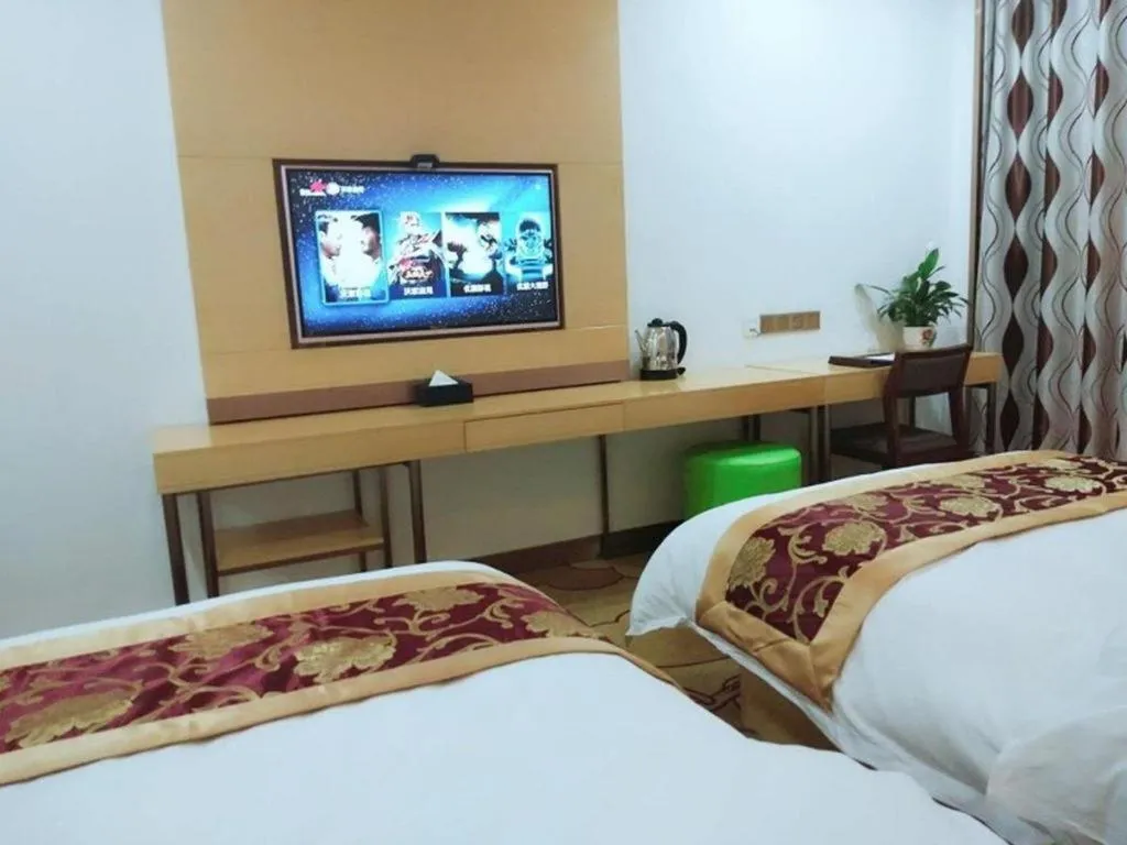 Bed in GreenTree Inn Linxia Niujinhe Avenue Express Hotel