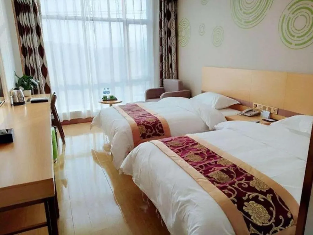Bed in GreenTree Inn Linxia Niujinhe Avenue Express Hotel