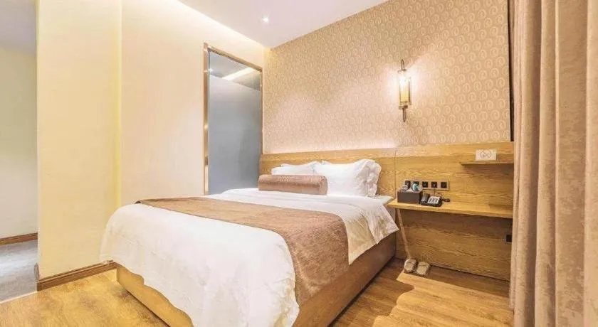 Bed in James Joyce Coffetel Qufu Tourist Center Gulou Street Sankong Scenic Spot