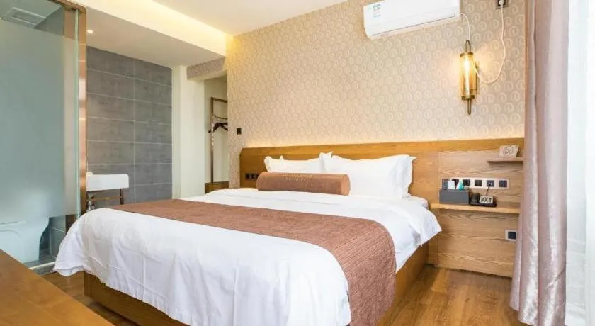 Bed in James Joyce Coffetel Qufu Tourist Center Gulou Street Sankong Scenic Spot