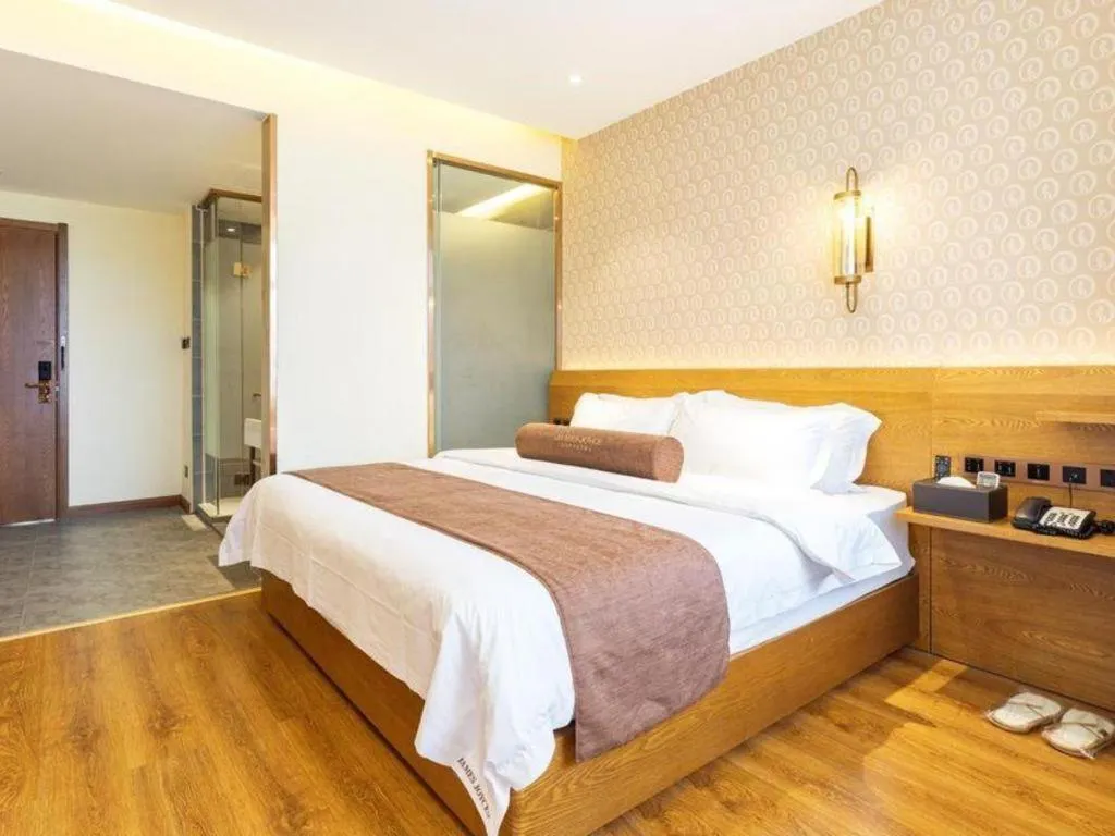 Bed in James Joyce Coffetel Qufu Tourist Center Gulou Street Sankong Scenic Spot