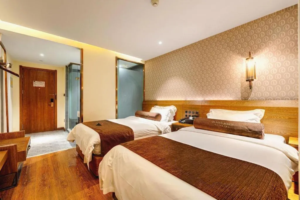 Bed in James Joyce Coffetel Qufu Tourist Center Gulou Street Sankong Scenic Spot
