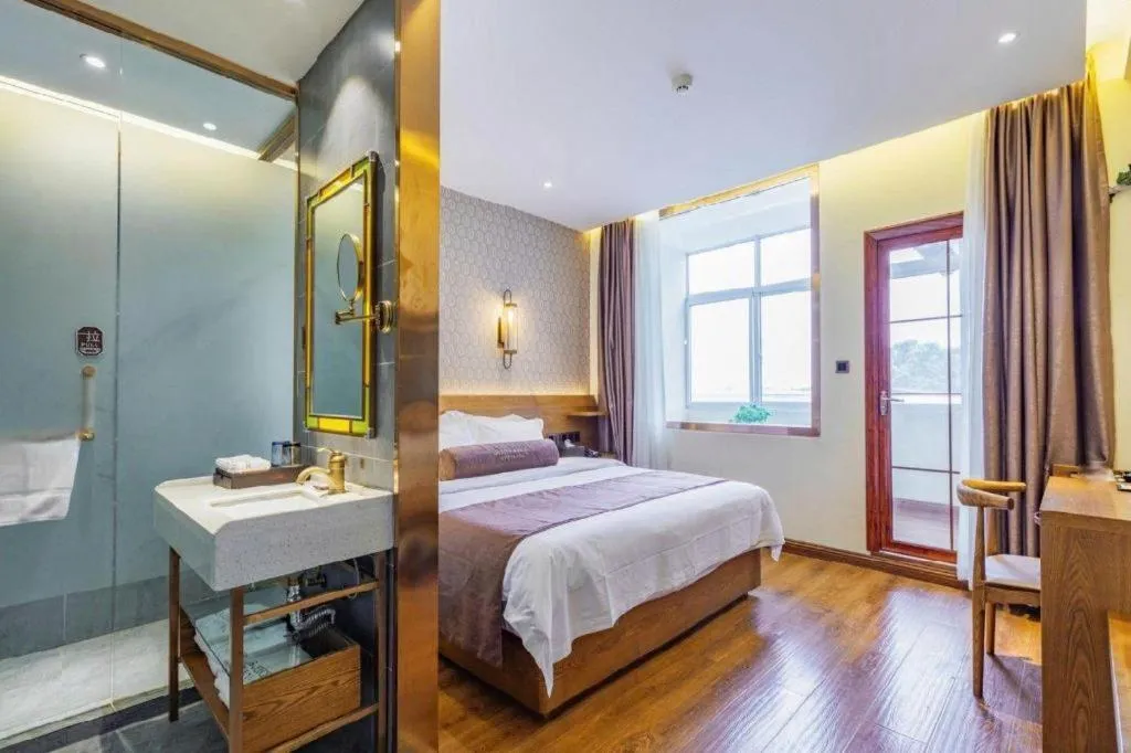 Bed in James Joyce Coffetel Qufu Tourist Center Gulou Street Sankong Scenic Spot