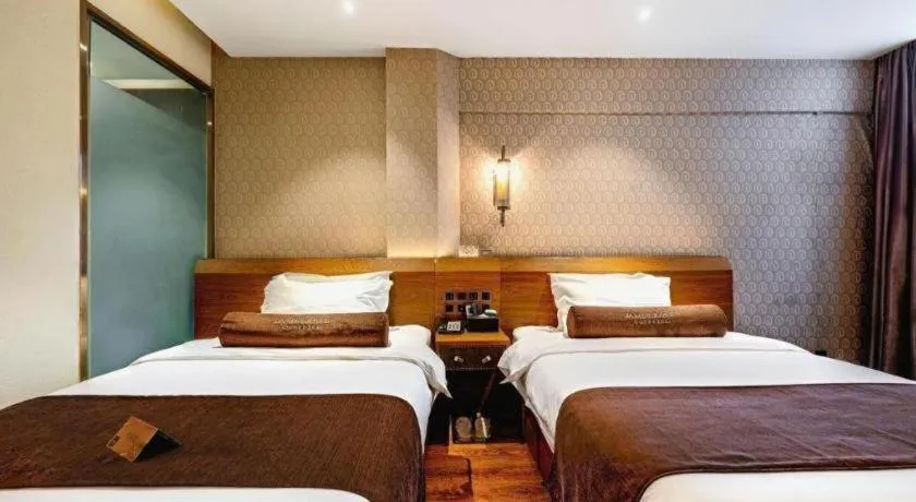Bed in James Joyce Coffetel Qufu Tourist Center Gulou Street Sankong Scenic Spot