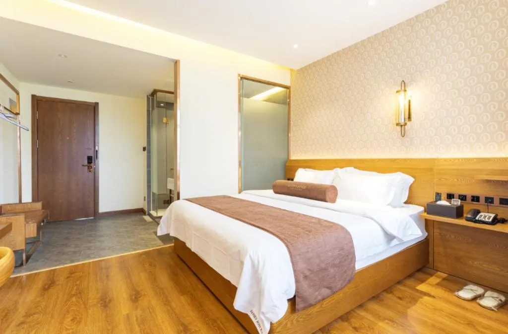 Bed in James Joyce Coffetel Qufu Tourist Center Gulou Street Sankong Scenic Spot