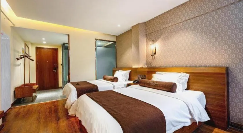 Bed in James Joyce Coffetel Qufu Tourist Center Gulou Street Sankong Scenic Spot