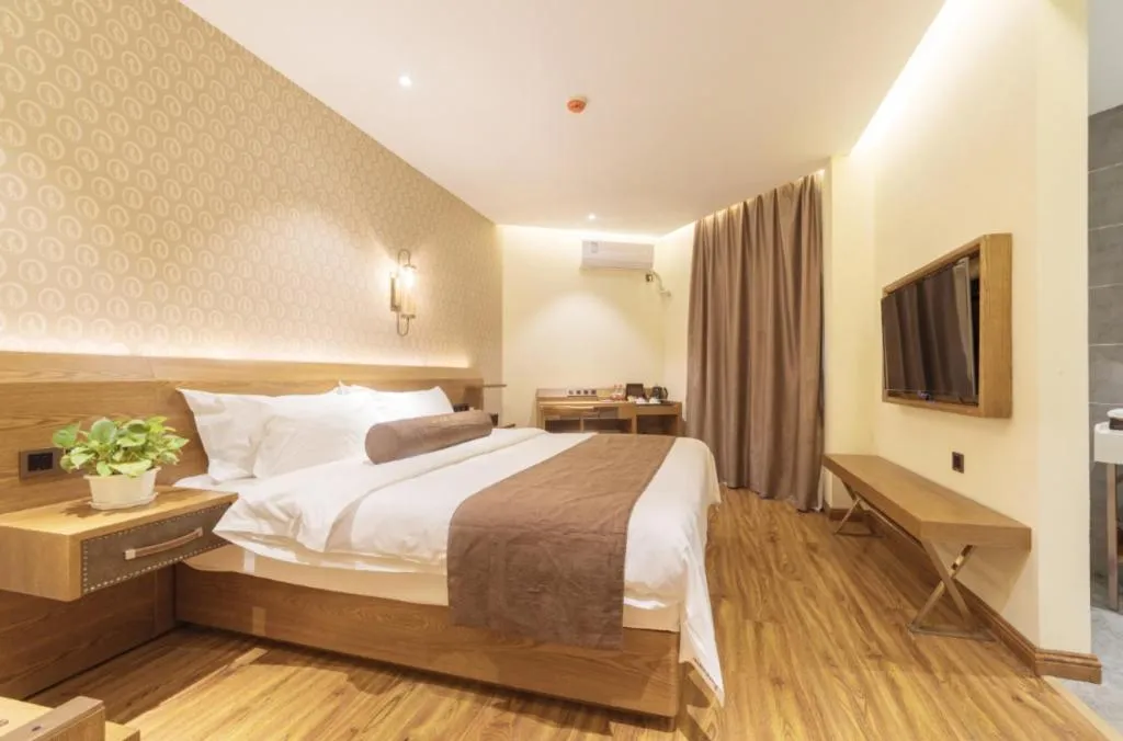 Bed in James Joyce Coffetel Qufu Tourist Center Gulou Street Sankong Scenic Spot