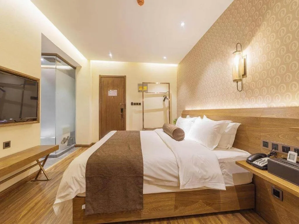 Bed in James Joyce Coffetel Qufu Tourist Center Gulou Street Sankong Scenic Spot