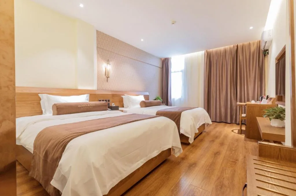 Bed in James Joyce Coffetel Qufu Tourist Center Gulou Street Sankong Scenic Spot