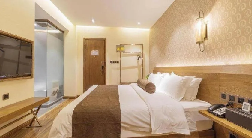 Bed in James Joyce Coffetel Qufu Tourist Center Gulou Street Sankong Scenic Spot