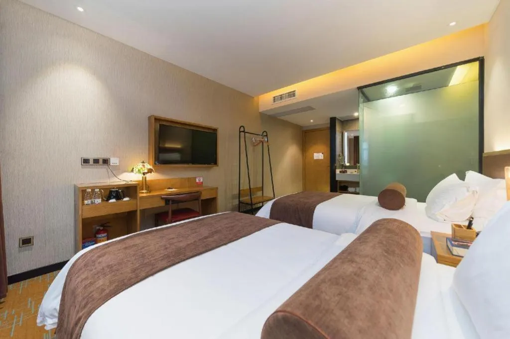 Bed in James Joyce Coffetel Guangzhou Dongxiaonan Metro Station Branch