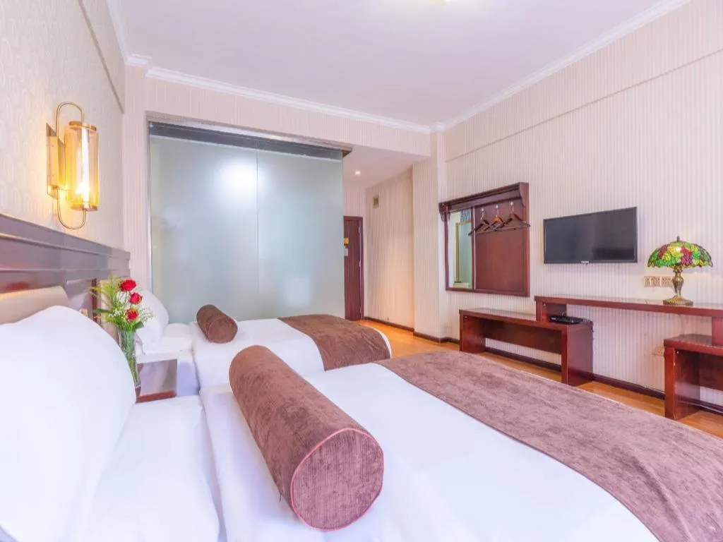 Bed in James Joyce Coffetel Dali Erhai Wetland Park