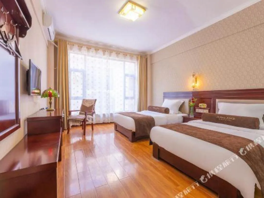 Bed in James Joyce Coffetel Dali Erhai Wetland Park