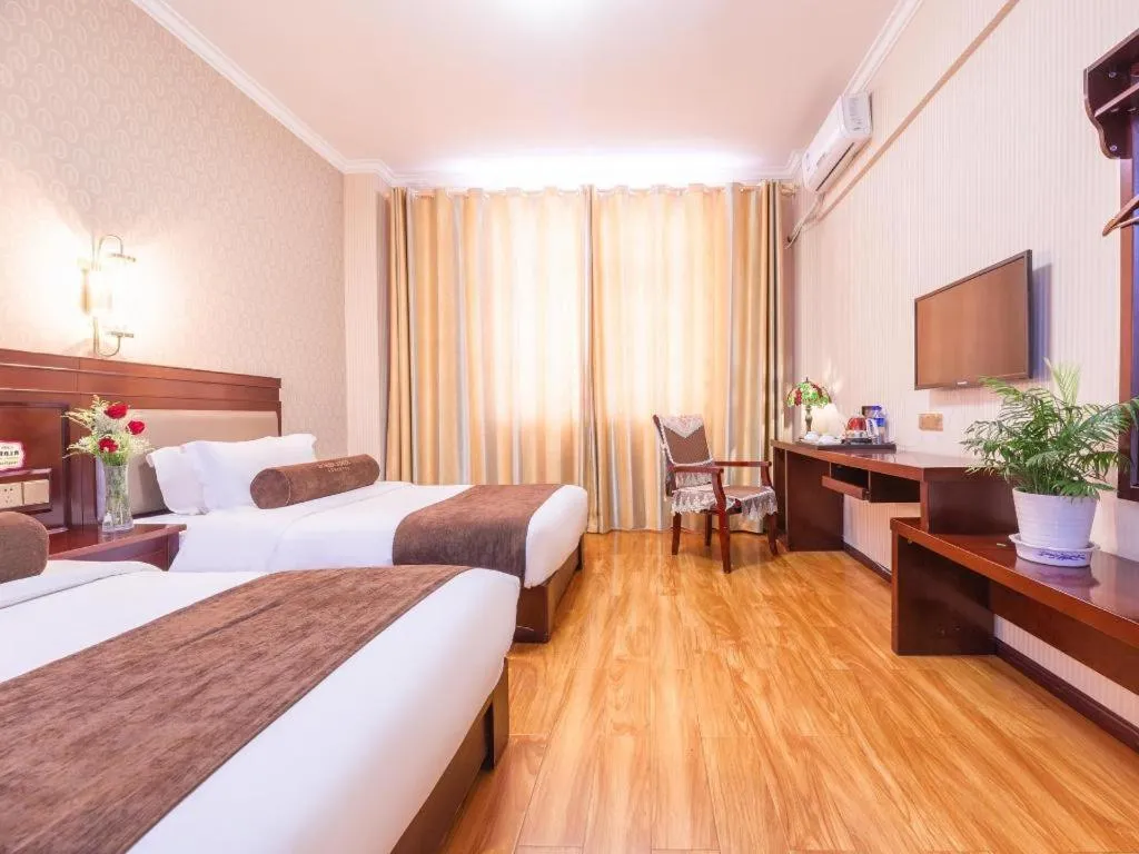 Bed in James Joyce Coffetel Dali Erhai Wetland Park