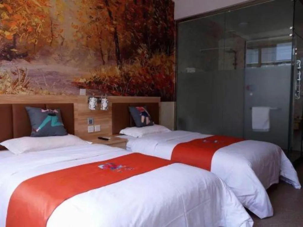 Bed in PAI Hotel Beijing Capital International Airport Linhe Development Zone