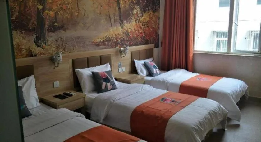 Bed in PAI Hotel Beijing Capital International Airport Linhe Development Zone