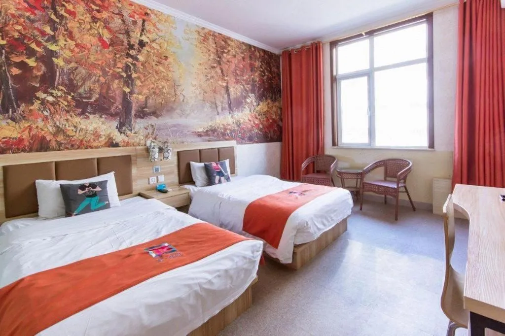 Bed in PAI Hotel Beijing Capital International Airport Linhe Development Zone