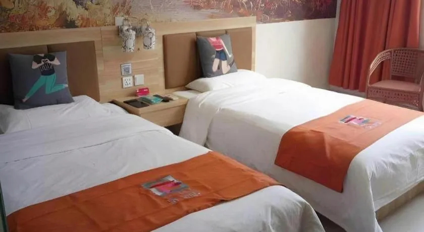 Bed in PAI Hotel Beijing Capital International Airport Linhe Development Zone