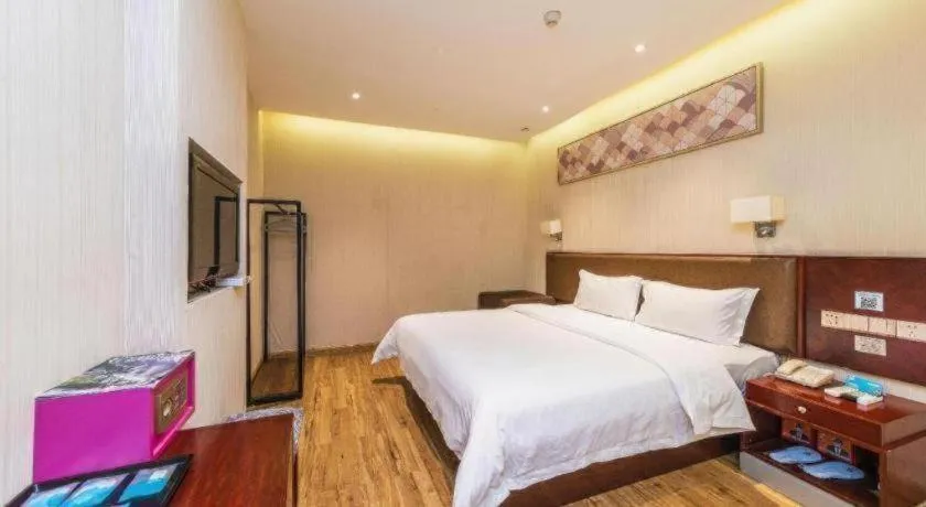 Bed in PAI Hotel Guangzhou North Gate of Chimelong Zoo