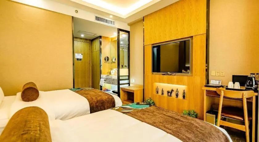 Bed in James Joyce Coffetel Xi'an Laochenggen Hongmiaopo Metro Station