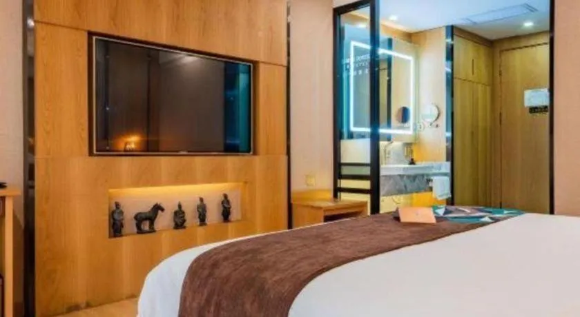 Bed in James Joyce Coffetel Xi'an Laochenggen Hongmiaopo Metro Station