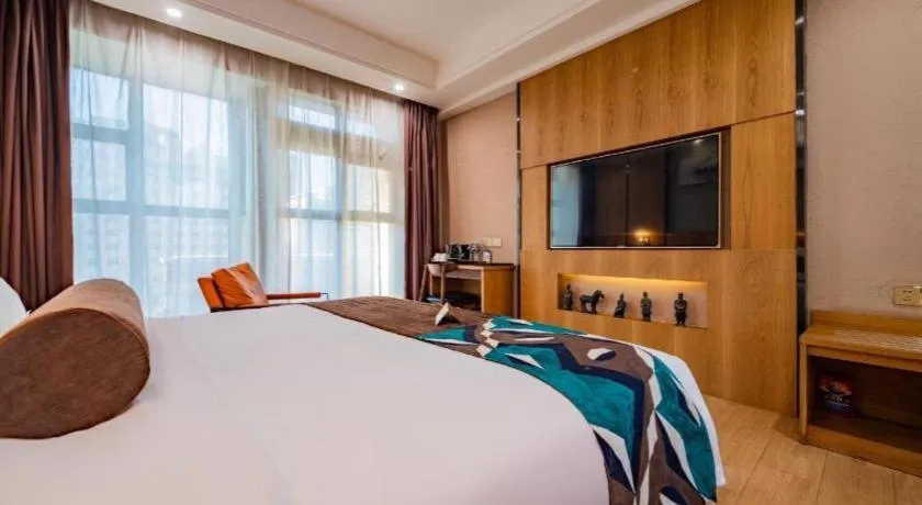 Bed in James Joyce Coffetel Xi'an Laochenggen Hongmiaopo Metro Station