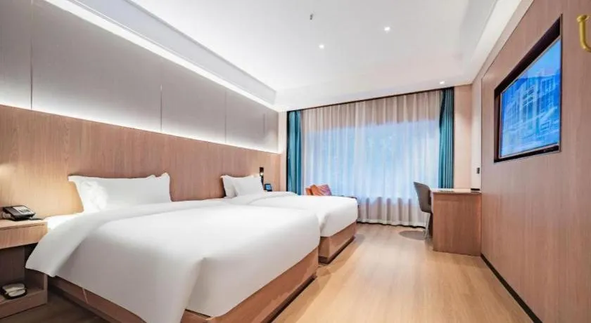 Bed in James Joyce Coffetel Xi'an Laochenggen Hongmiaopo Metro Station