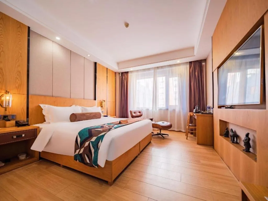 Bed in James Joyce Coffetel Xi'an Laochenggen Hongmiaopo Metro Station