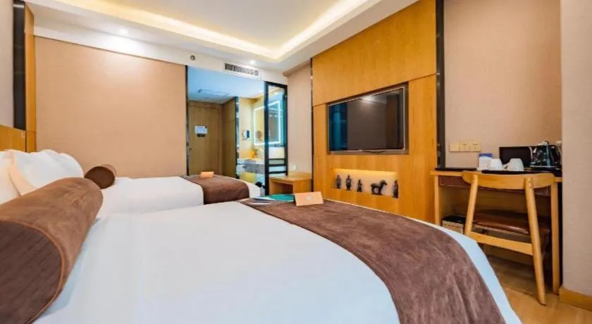 Bed in James Joyce Coffetel Xi'an Laochenggen Hongmiaopo Metro Station