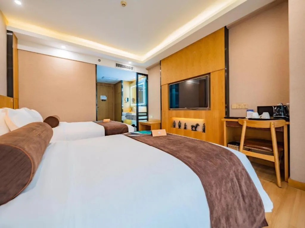 Bed in James Joyce Coffetel Xi'an Laochenggen Hongmiaopo Metro Station