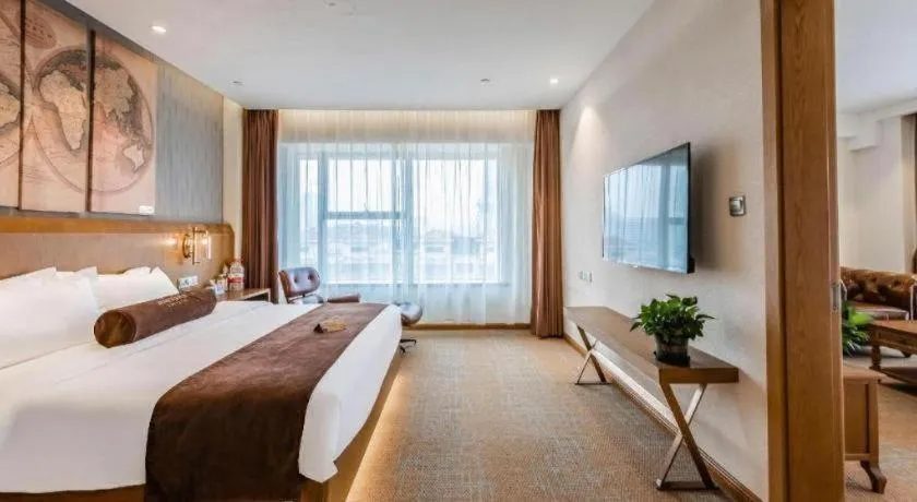 Bed in James Joyce Coffetel Shijiazhuang Century Park Shiji Huamao