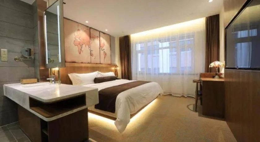 Bed in James Joyce Coffetel Shijiazhuang Century Park Shiji Huamao