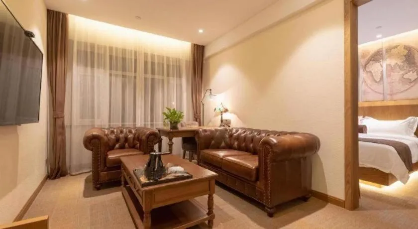 Bed in James Joyce Coffetel Shijiazhuang Century Park Shiji Huamao