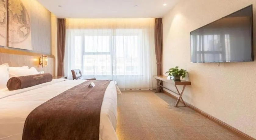 Bed in James Joyce Coffetel Shijiazhuang Century Park Shiji Huamao