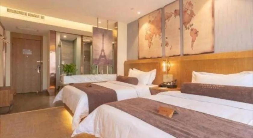 Bed in James Joyce Coffetel Shijiazhuang Century Park Shiji Huamao