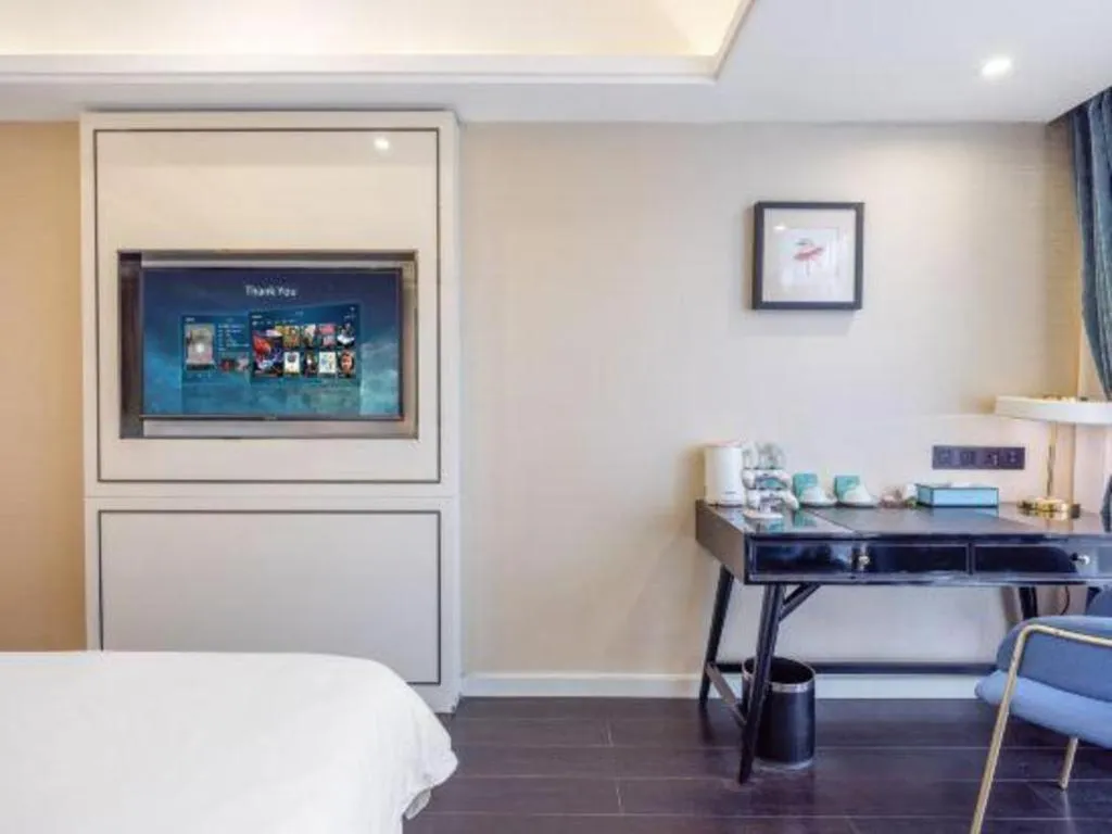 Bed in Xana Hotelle Wuhan Lingjiao Lake Wanda Plaza Branch