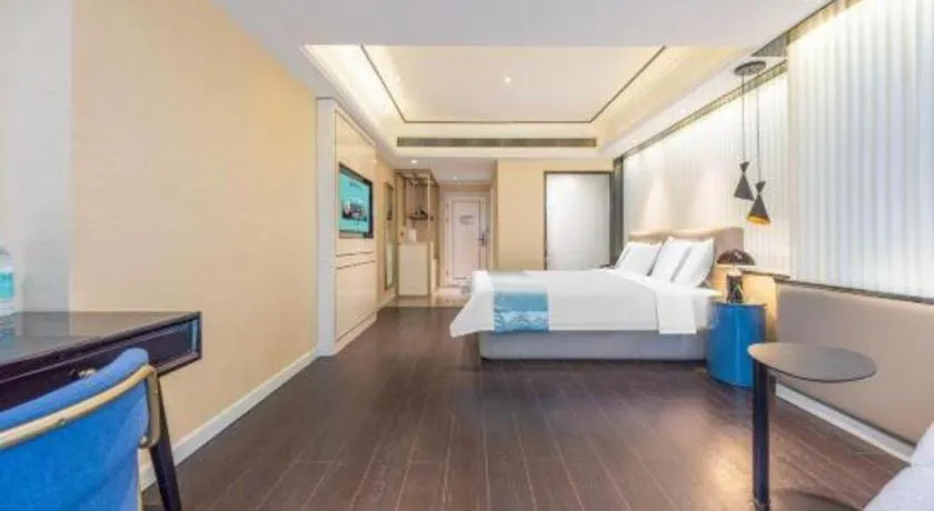 Bed in Xana Hotelle Wuhan Lingjiao Lake Wanda Plaza Branch