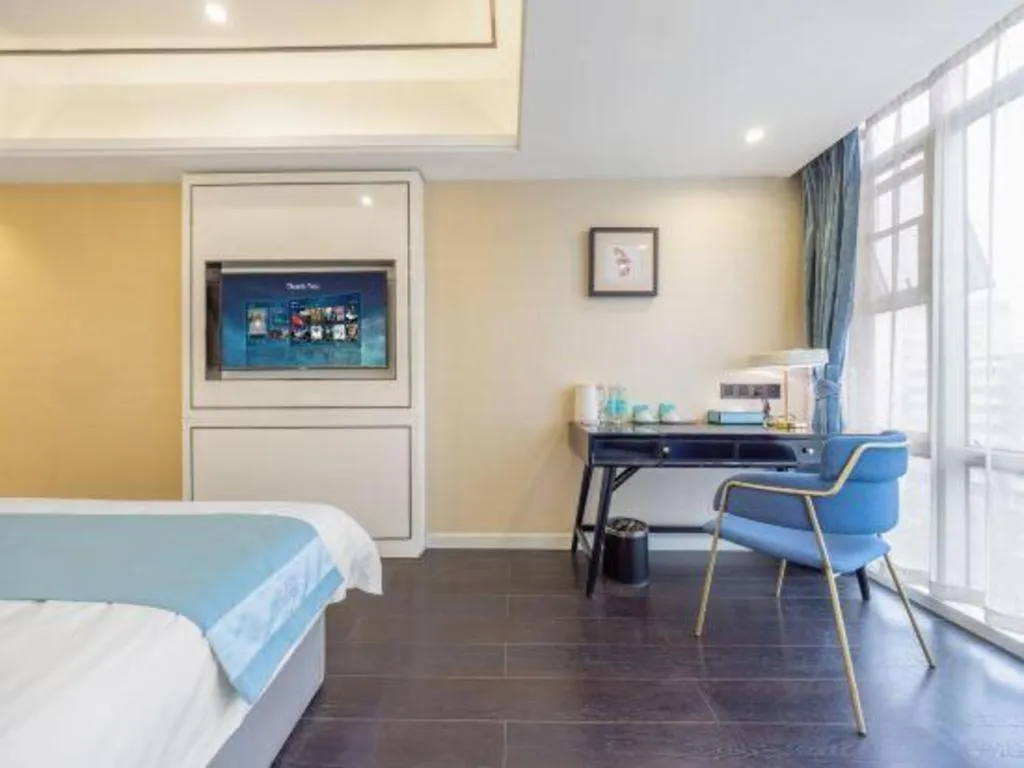 Bed in Xana Hotelle Wuhan Lingjiao Lake Wanda Plaza Branch