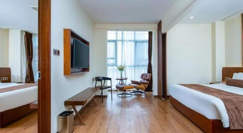 Bed in James Joyce Coffetel Wuhan Huanlegu Renhe Road Subway Station